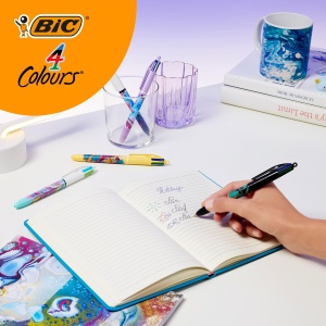 Set 5 Stilouri BIC 4 Culori Dekor Hydro, 4 Culoari, Reumplibile - Img 9