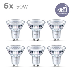 Set 6 becuri LED Philips GU10 Classic 50W lumina calda economie de energie - Img 4