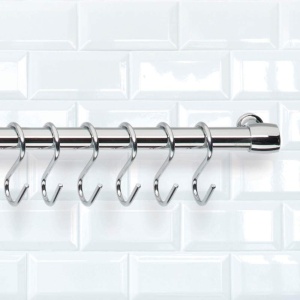 Set 6 Huse S-Hook Metaltex Lonardo, Verchromat, Accesorii Relingsystem - Img 3