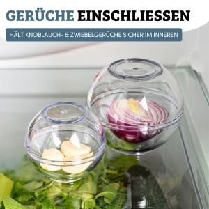 Set 6 recipiente Westmark 2 mingi de depozitare 7cm9cm 4 cutii pentru ierburi 100ml, BPA-free, albastrutransparent - Img 6