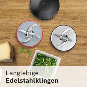 Set accesorii multifunctional Bosch TastyMoments MUZ45XTM1, 5-in-1, pentru mixare, tocare si depozitare - Img 3