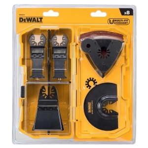 Set accesorii pentru scule multifunctionale DeWalt DT20731-QZ, 8 piese, negru