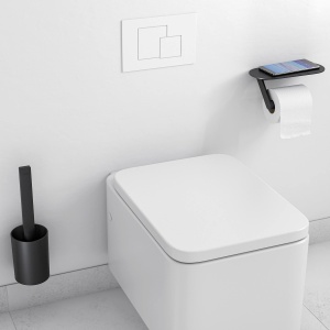 Set Accesorii pentru Toaleta hansgrohe WallStoris, Mattschwarz, 2-piese - Img 2
