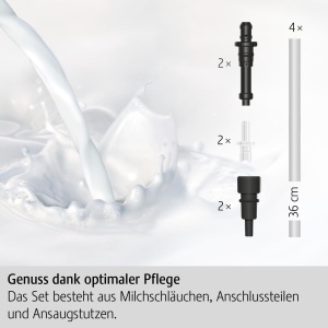 Set accesorii sistem lapte JURA original HP1, 4 furtunuri, 4 conectori, 2 supape - Img 2