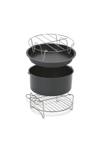 Set accesorii Tefal Easy Fry XXL XA1130 20 cm 4 piese forma tort tava pizza suport frigarui suport metalic