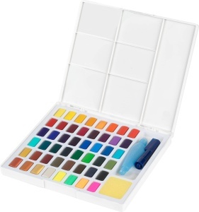Set acuarele Faber-Castell 48 culori cu pensula si paleta de amestec - Img 2