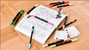 Set BIC Intensity 22 Markere Dual Tip si Fineliner, Notizbuch si Klebezettel - Img 10