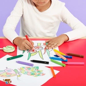 Set BIC Kids pentru incepatori, 36 piese, creioane colorate, markere si cerneala - Img 2
