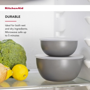 Set boluri KitchenAid Meal Prep cu capac 4 dimensiuni gri carbune - Img 7