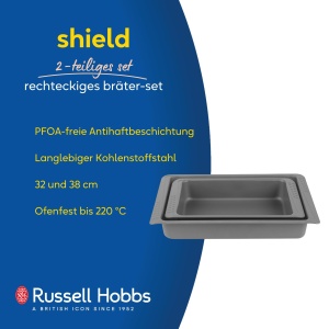 Set Bratere Russell Hobbs Shield, 3238 cm, Antiaderent, Gri - Img 2