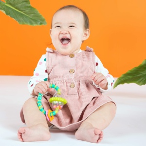 Set cadou Bright Starts cu 7 jucarii si muselini, BPA-free, unisex - Img 3