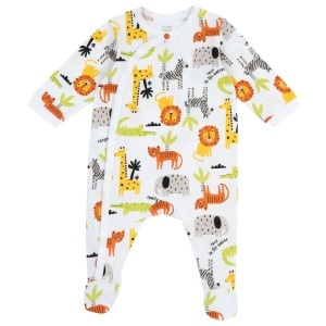 Set Cadou Chicco pentru Nou-Nascuti - Strampler, Sapca si Latz cu Motive Animale, Roz - Img 3
