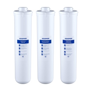 Set cartuse de filtrare Aquaphor Crystal K3-K2-K7, capacitate 6000 l, alb