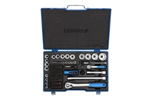 Set chei cu clichet GEDORE 81 piese, 14 si 12, din otel, albastru