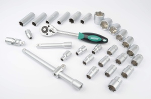 Set chei tubulare Bruder Mannesmann M98410 94 piese otel crom-vanadiu - Img 11