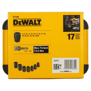 Set chei tubulare Dewalt DT7506-QZ 17 piese Magnetic Adaptabil pentru Schlagschrauber - Img 9