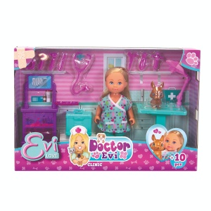 Set Clinica Veterinara Simba Evi Love - Papusa 12 cm, 10 accesorii - Img 4