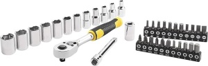 Set compact de chei tubulare Stanley Fatmax MT STMT82672-0 (37 bucati, 1/4", 12 pt., intr-o carcasa compacta, pentru o gama larga de lucrari de insurubare in casa, atelier sau pe masini, motociclete si biciclete) - Img 2