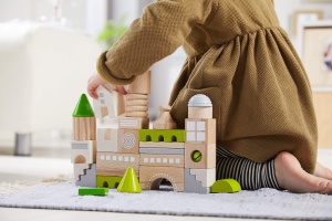 Set constructie HABA 305456 28 piese lemn forme si culori diverse pentru copii 18 luni - Img 4