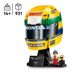 Set Constructie LEGO Ayrton Senna Helm 43024, 931 piese, galben cu detalii verzi - Img 2