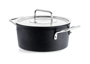 Set cratite Fissler Adamant/aluminiu, 3 piese, acoperite cu oala cu capac metalic, antiaderente (1 cratita, 1 cratita, 1 cratita) - inductie - Img 4