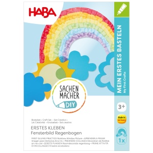 Set Creativ HABA Sachenmacher Fenestru cu Regenbogen pentru Copii, 19 Baze Colorate