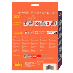 Set Creativ Hama cu 1500 Perle Stralucitoare, 3 Placi si Model - Img 2