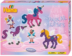 Set creativ Hama Perlen 3138 cu 4000 de margele Midi placi de design si accesorii incluse