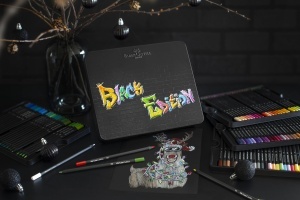 Set Creioane Colorate Faber-Castell Black Edition 100 piese, Ergonomice, Bruchfest - Img 5