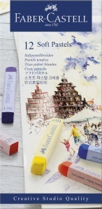 Set Creioane Pastel Faber-Castell 12 Culori, Calitate Studio, Etui