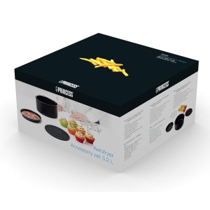 Set de accesorii pentru friteuza cu aer cald Princess 10 piese, 3.2L, negru - Img 3