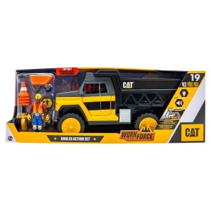 Set de Actiune Cat Workforce Hauler cu 18 Piese, Camion cu Sunete si Figurina - Img 2