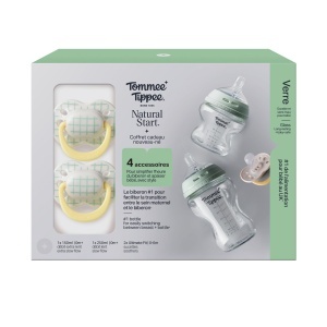 Set de biberon din sticla Tommee Tippee Natural Start, 150ml si 250ml, anti-colici - Img 2