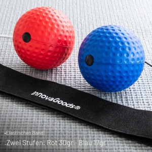 Set de Bile de Antrenament si Reflex InnovaGoods Balxing, Multicolor, Ideal pentru Sport - Img 3