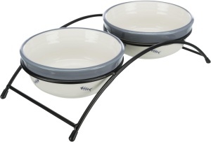 Set de boluri pentru caini TRIXIE cu suport metalic, 0.3 l, antiderapant