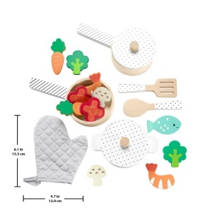 Set de bucatarie din lemn Fisher-Price HXT83 19 piese pentru copii de la 3 ani - Img 6
