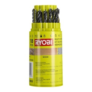 Set de burghie RYOBI RAK18DMIX, 18 piese, HSS, pentru metal si zidarie - Img 2