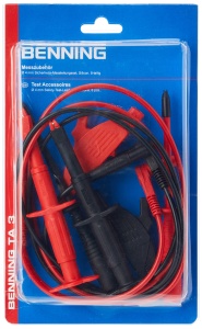 Set de cabluri de masurare Benning TA 3, 8 piese, rosunegru, 1000 V