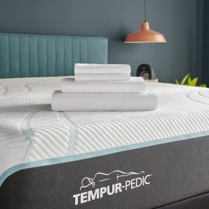 Set de cearsafuri din bumbac Tempur, gri rece, king size - Img 2