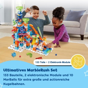 Set de Constructie cu Bile VTech Marble Rush XL100 - 135 Piese, Modul Electronic, 10 Bile - Img 3