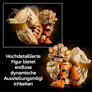 Set de Constructie LEGO Arkani - Figurina Pokemon cu Piese Mobile, Decoratiune pentru Birou sau Camera - Img 5