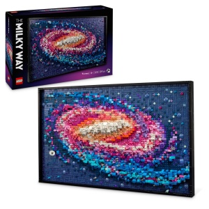 Set de Constructie LEGO Art Galaxia Calea Lactee 31212, 3091 piese, Decoratiune perete