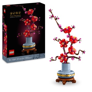 Set de Constructie LEGO Botanicals Pflaumenblute 10369 - Decoratiune Florala, 327 piese, Culoare Pastel