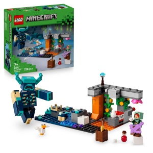 Set de Constructie LEGO Minecraft - Intalnire cu Gardianul 21274, 238 piese, pentru copii 7
