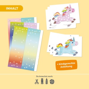 Set de Creatie HABA pentru Faltat Einhorni - 6 BUC, Activitati Creative pentru Copii de la 3 Ani - Img 5