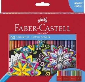 Set de creioane colorate Faber-Castell Castle, 60 bucati, hexagonale