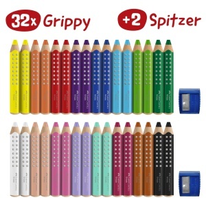 Set de Creioane Colorate Faber-Castell Grippy, 32 Bucati, Ergonomic - Img 2