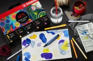 Set de Creioane STABILO ARTY, Cutie Neagra, 9 Pen 68 MAX, 12 pointMax - Img 6