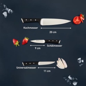 Set de cutite Tefal Ice Force K232SA 11 piese tehnologie Ice Force otel inoxidabil bloc din lemn - Img 11