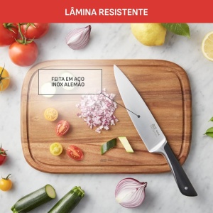 Set de cutite Tefal Jamie Oliver 4 piese, otel inoxidabil, manere din lemn de acacia - Img 3
